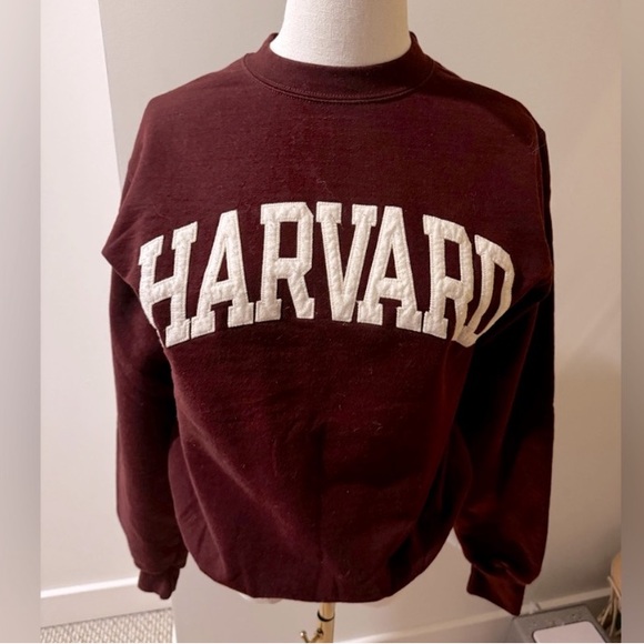 Vintage Harvard Champion Eco Authentic Terry Letter Maroon Sweatshirt Medium - Picture 13 of 13
